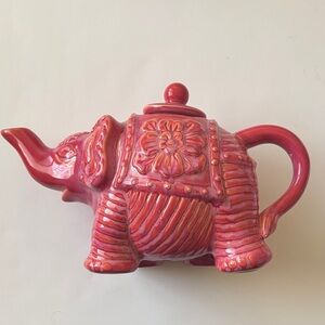 Calypso St Barth x Target Home Collection ELEPHANT Teapot | Red Pink Coral